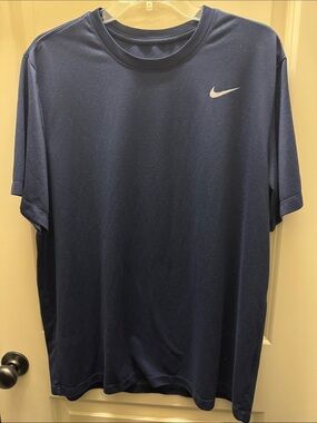 Nike Men’s Navy Blue Dri-FIT Short Sleeve Tee